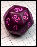 Dice : Dice - 30D - Purple with Pink Numerals - Dark Ages